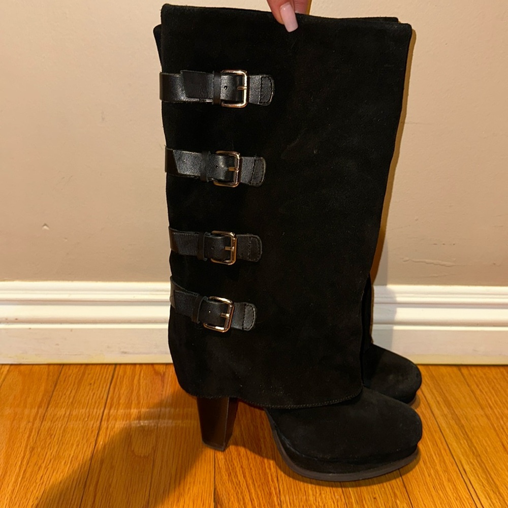 Suede long boots